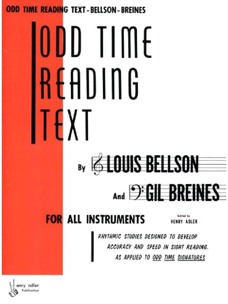 BENSON Louis et BREINES Gil, Text reading book in 4/4