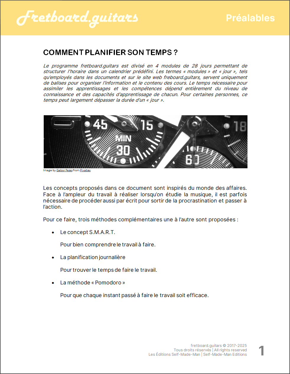 Comment planifier son temps pour s’entraîner à la guitare – Guide pratique Pomodoro & SMART