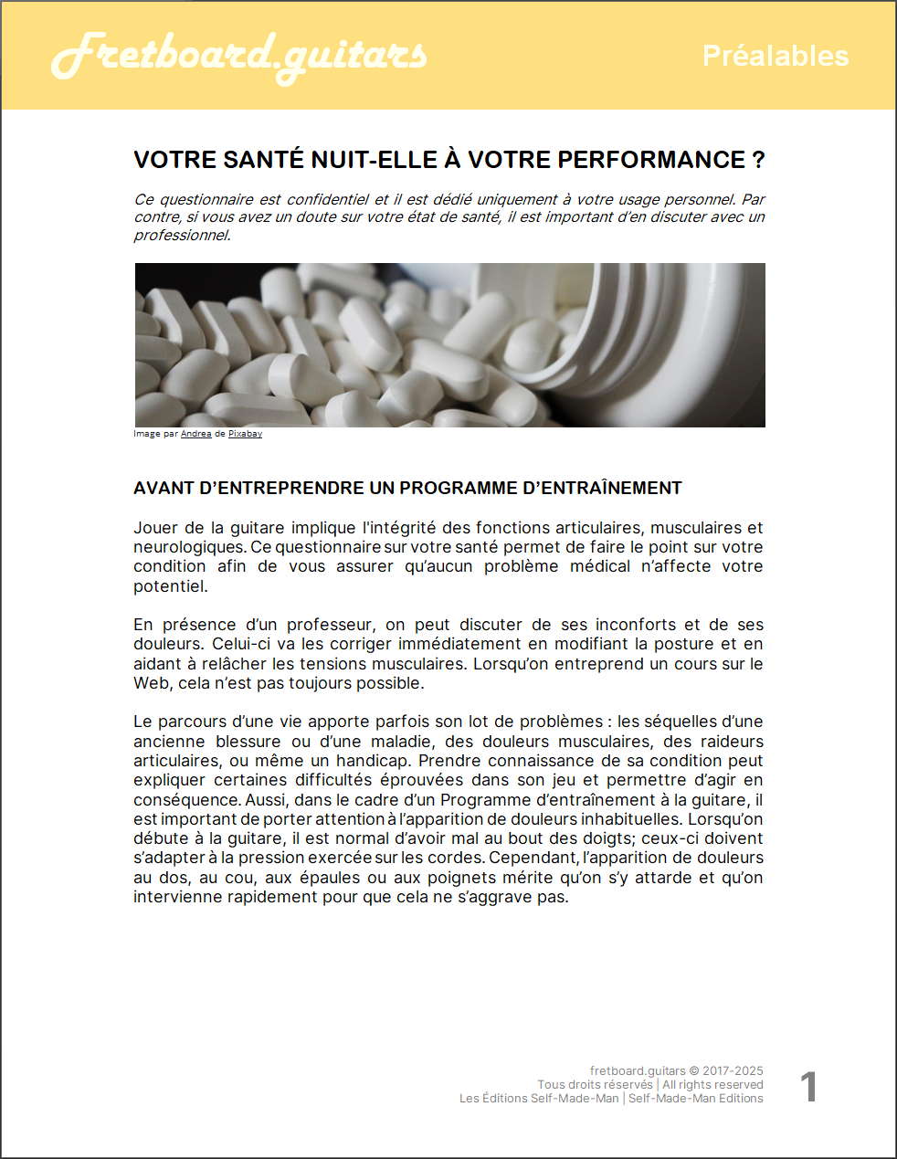 Plusieurs problèmes de santé peuvent affecter les guitaristes. Faites le questionnaire pour savoir si votre condition nuit à votre performance à la guitare.